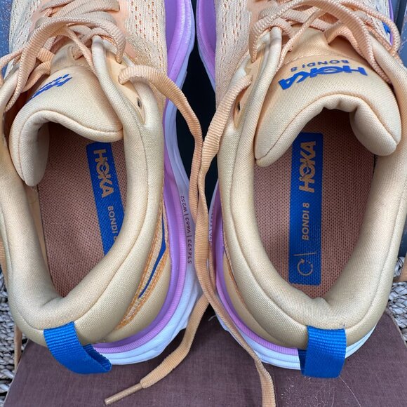 HOKA Women's Bondi 8 Sneaker Impala Cyclamen Sz 8 - Picture 8 of 16